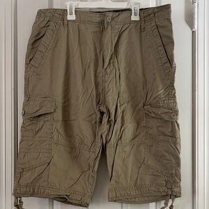 Plugg Men's Casual Cargo Shorts in Khaki